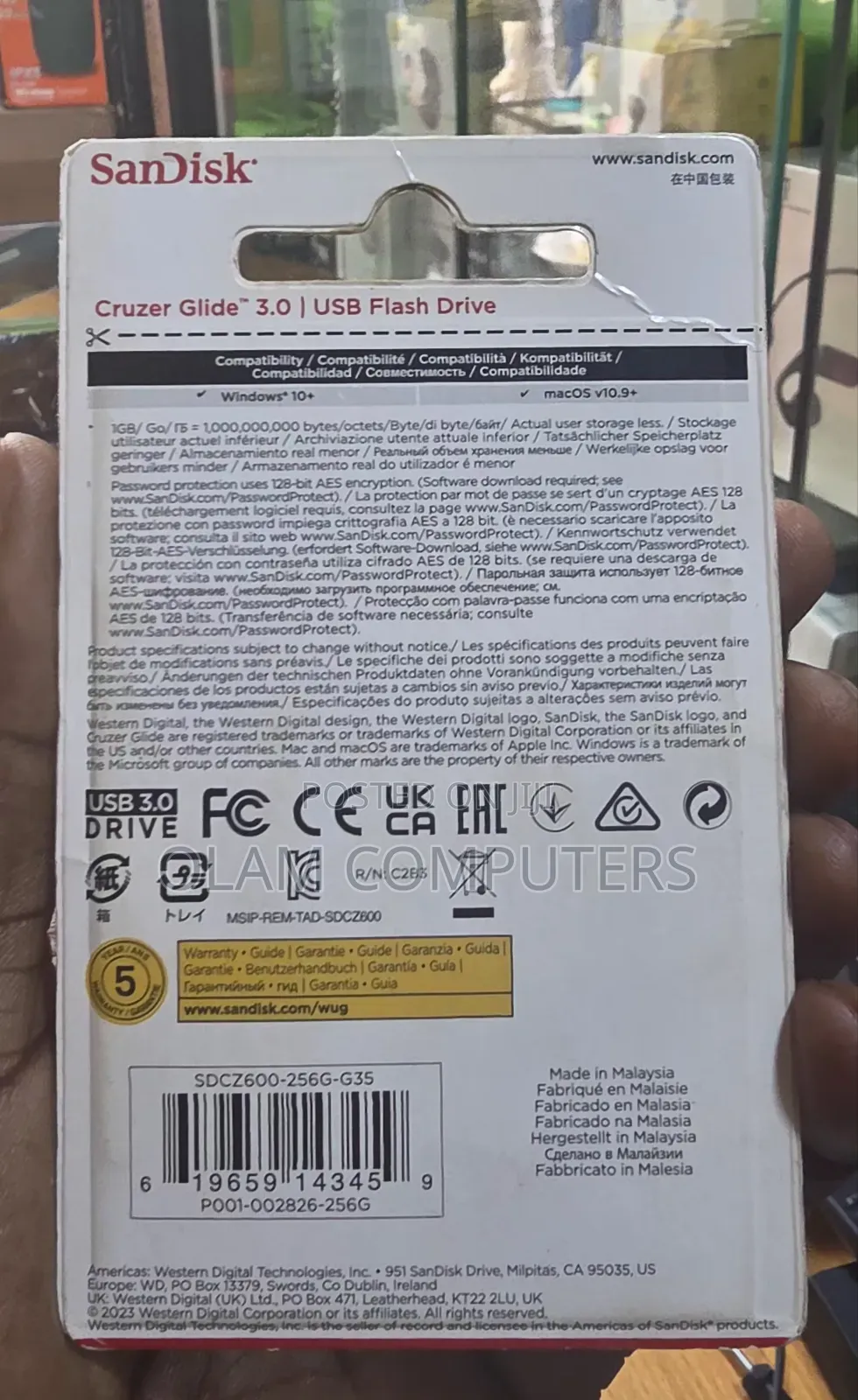 Sandisk Cruzer Glide 3.0 Usb Flash Drive 256gb