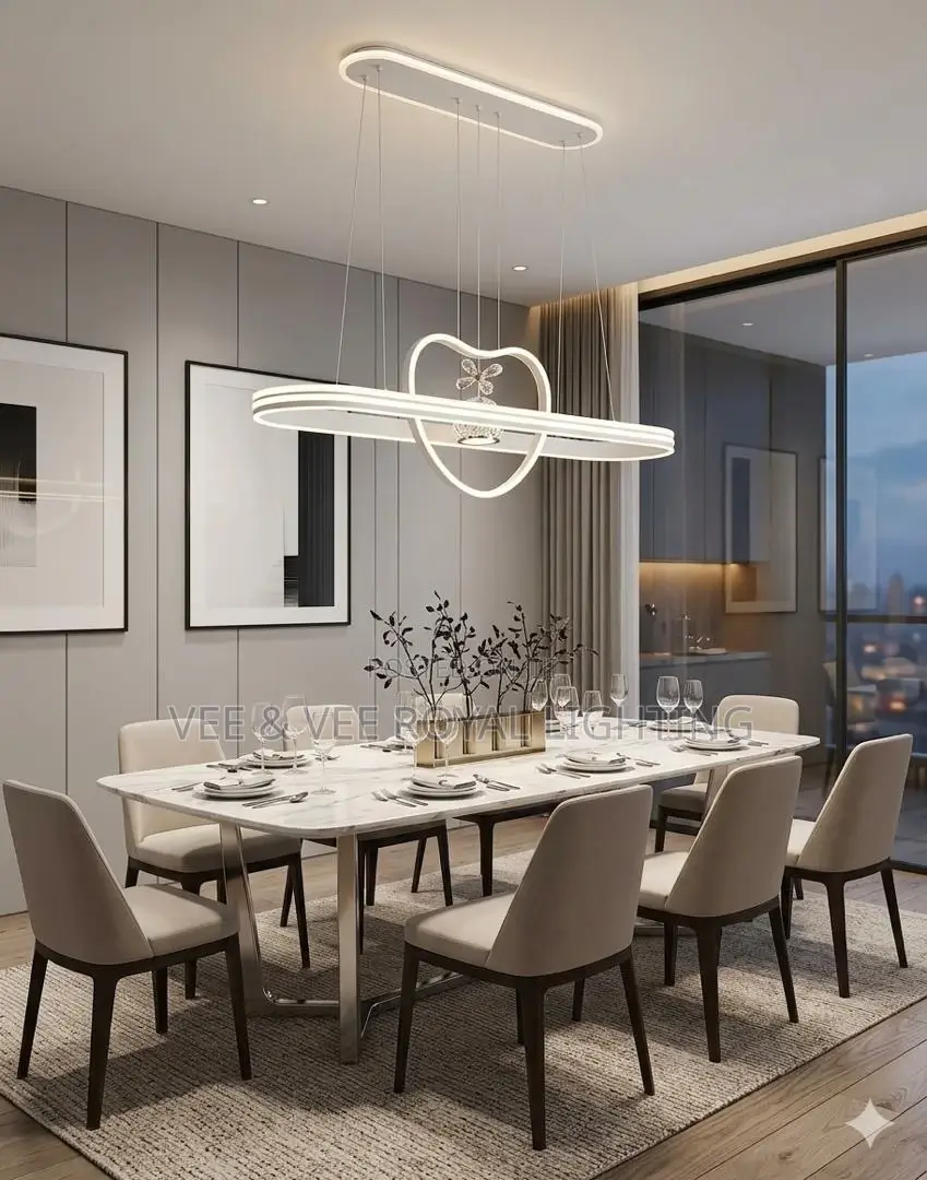 Luxury Heart Led Pendant Chandelier - For Dinning and Kitchen Light