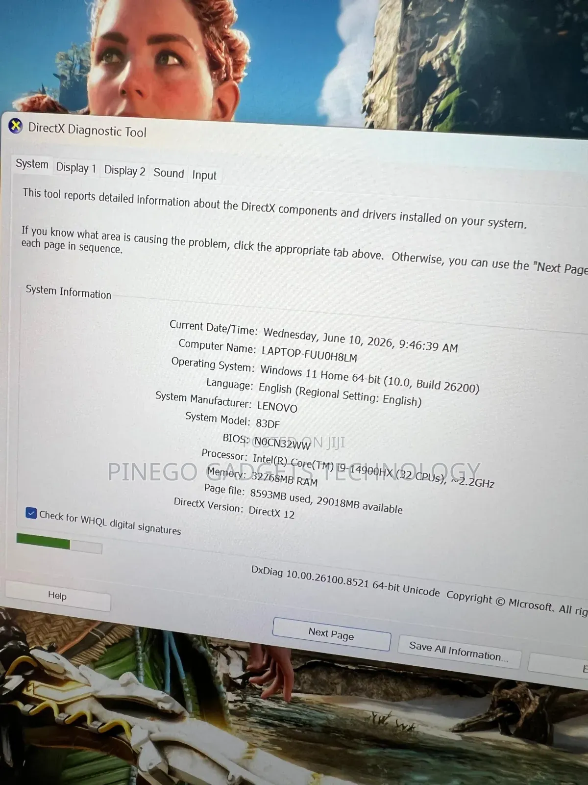 Laptop Lenovo Legion 5 32GB Intel Core i9 SSD 1T
