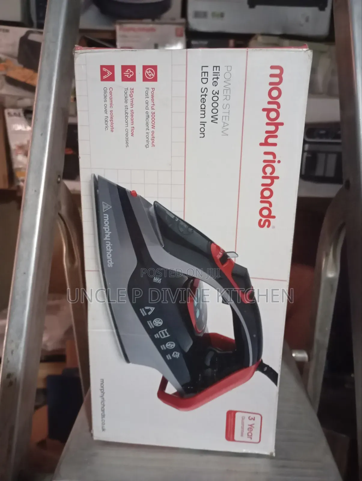 Morphy Richard Powersteam Elite Led Digital Steam Iron, 3000w,.