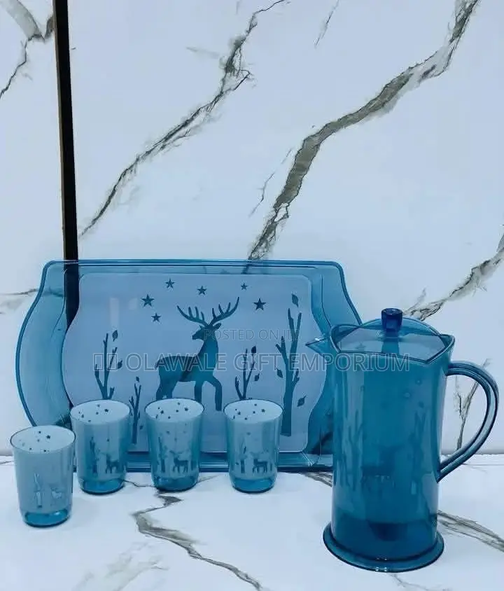 Acrylic Jug and Cup With Tray