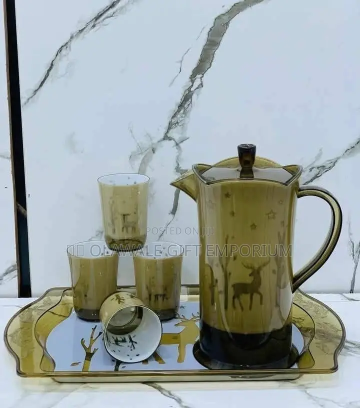Acrylic Jug and Cup With Tray