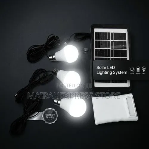 Solar Panel Charger With 10000mah Power Bank 3 Led Lights