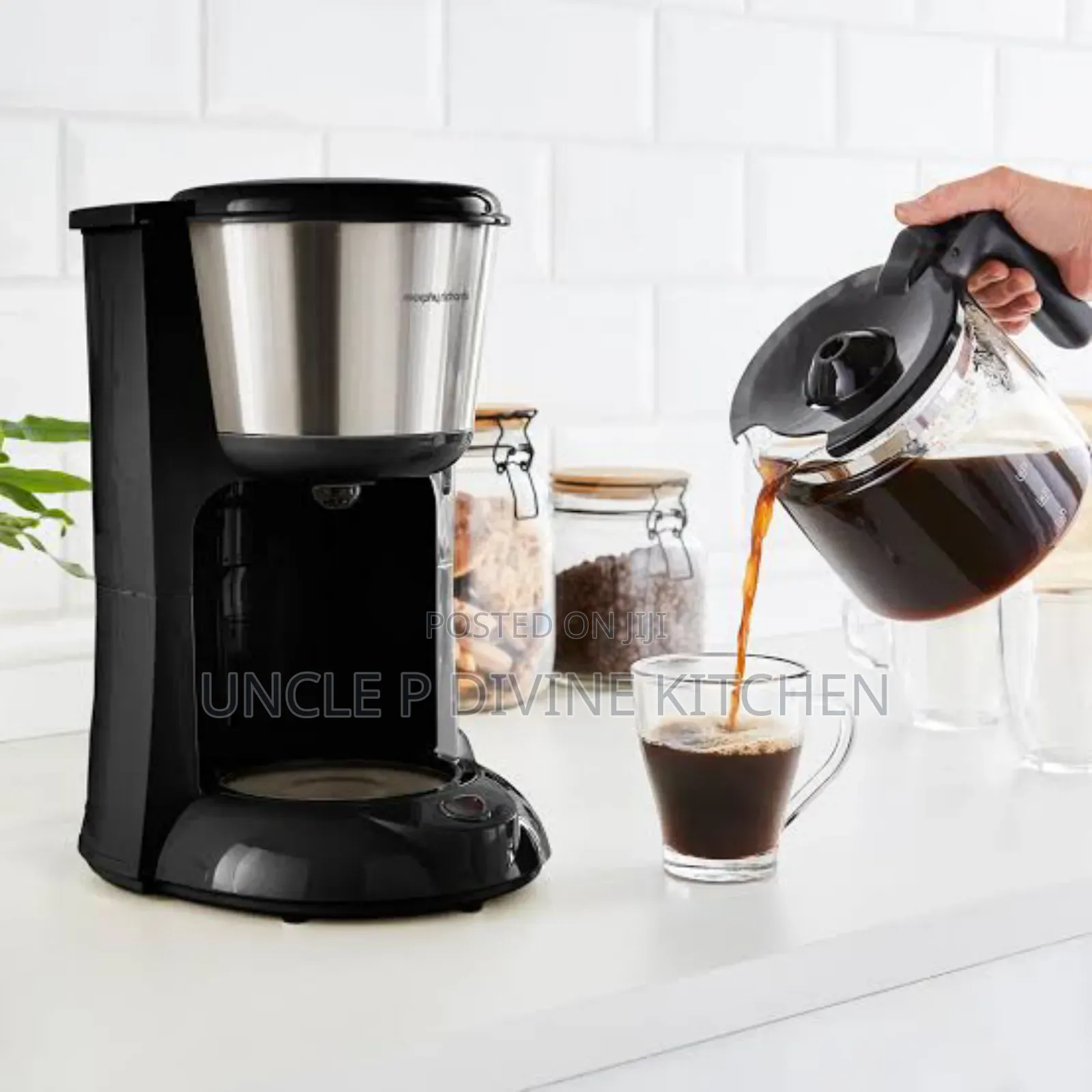 Morphy Richard Equip Filter Coffee Machine Brushed Steel, 1.2l , 1000w