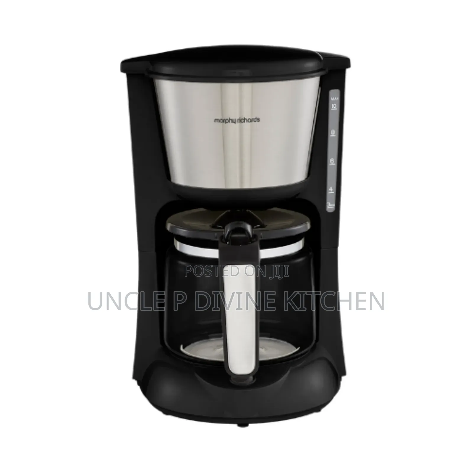 Morphy Richard Equip Filter Coffee Machine Brushed Steel, 1.2l , 1000w