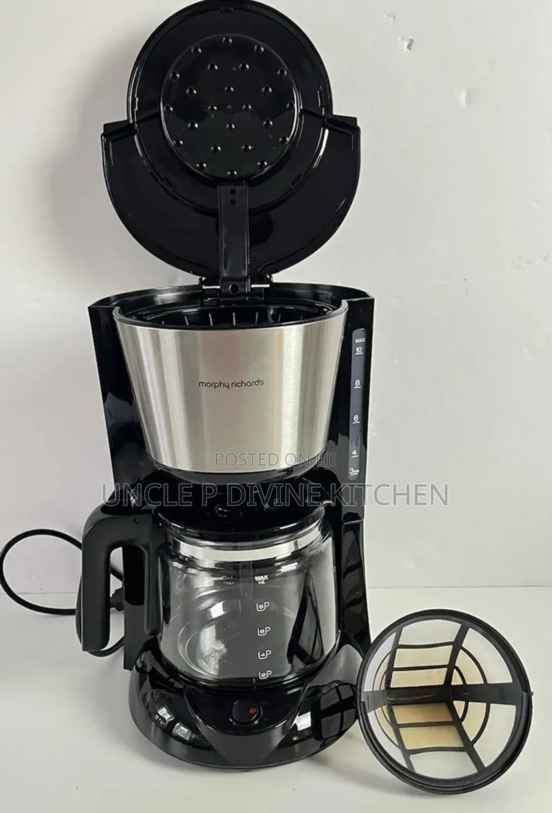 Morphy Richard Equip Filter Coffee Machine Brushed Steel, 1.2l , 1000w