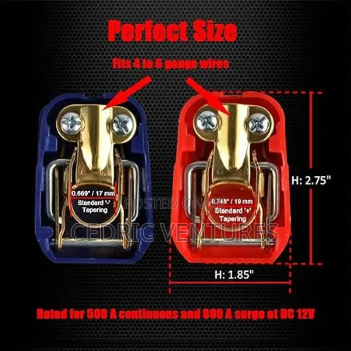 Automotive Quick Disconnect Battery Terminals - 1 Pair