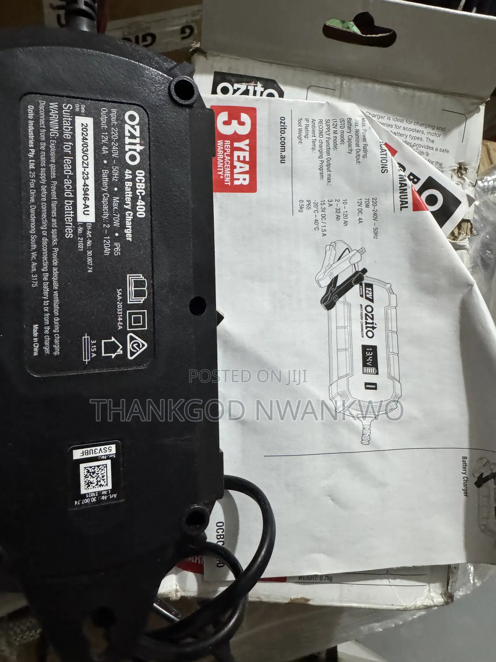 Ozito 12v Battery Charger