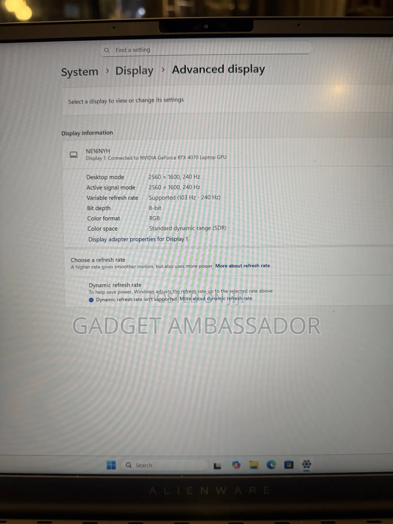 Laptop Alienware M16 R2 16GB Intel Core Ultra 7 SSD 1T
