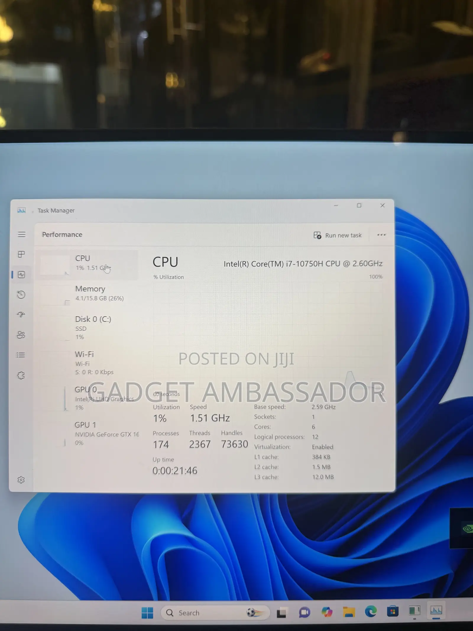 Laptop Dell XPS 15 9510 16GB Intel Core i7 SSD 512GB