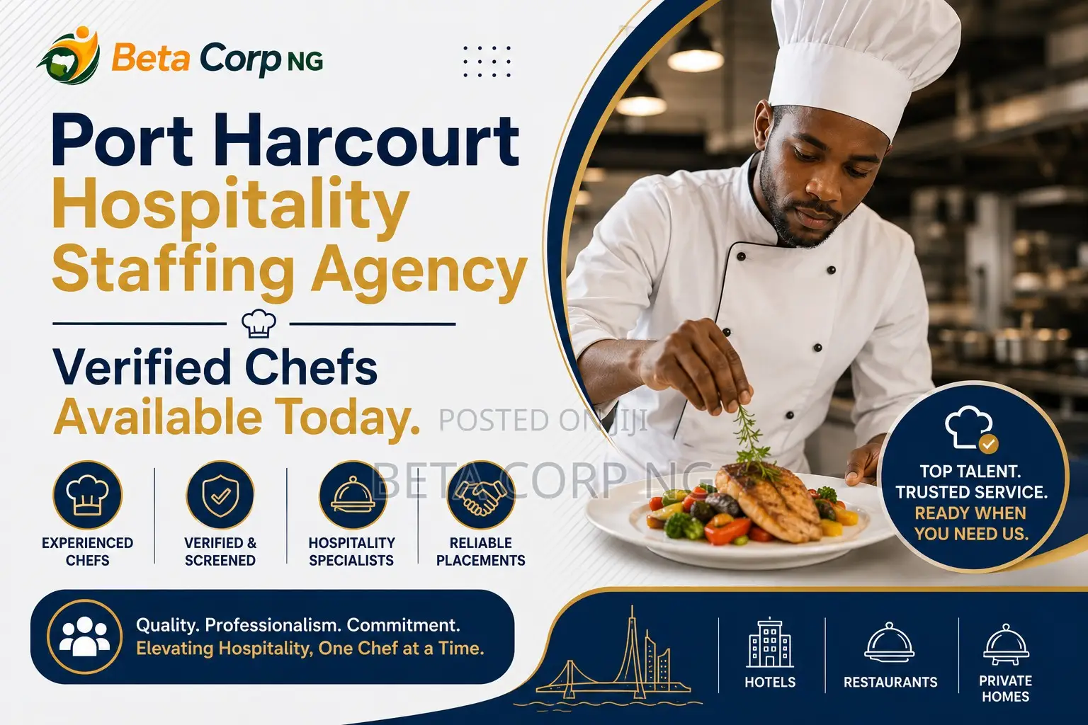 Port Harcourt Hospitality Agency – Verified Chefs Available Today