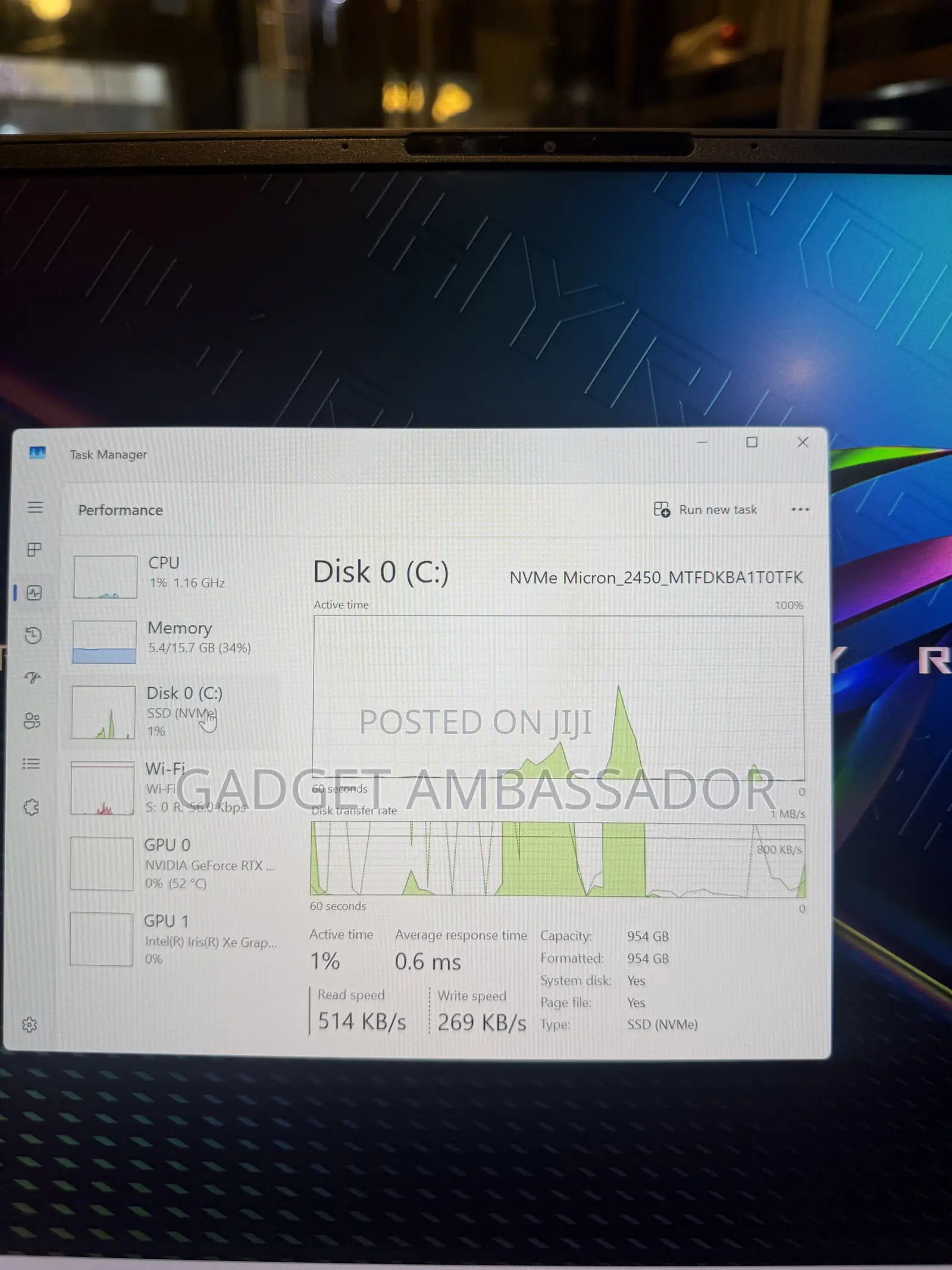 Laptop Asus ROG Zephyrus M16 GU603HR 16GB Intel Core i9 SSD 1T