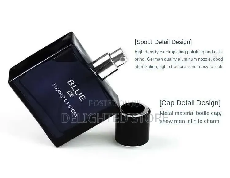 Flower Story Men's Long Lasting Fragrance Perfume Azure Blue 50ml