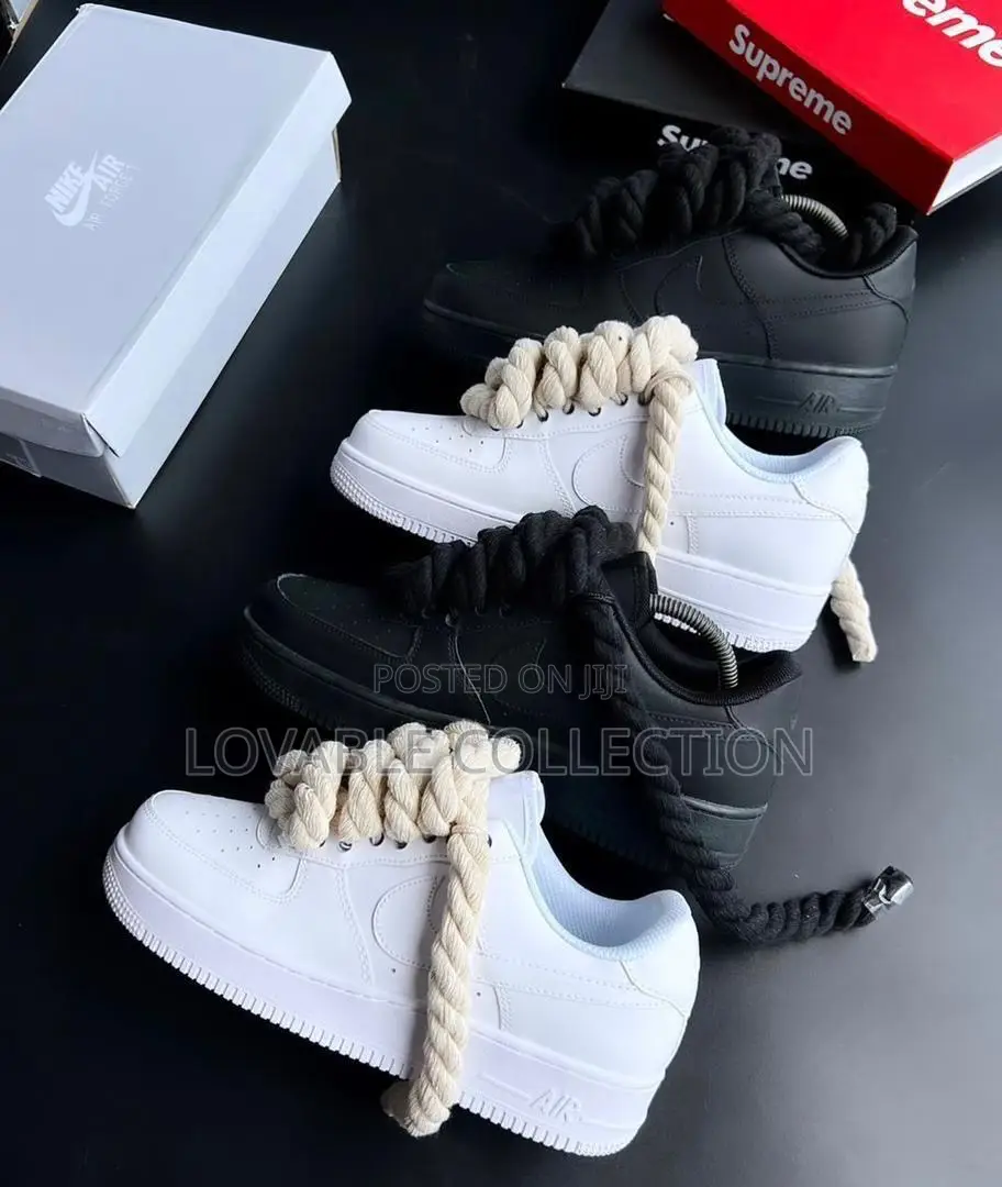 Original Nike Air Force 1 Low Custom — Chunky Rope Lace Edition