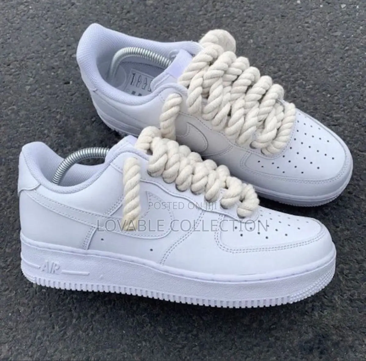 Original Nike Air Force 1 Low Custom — Chunky Rope Lace Edition
