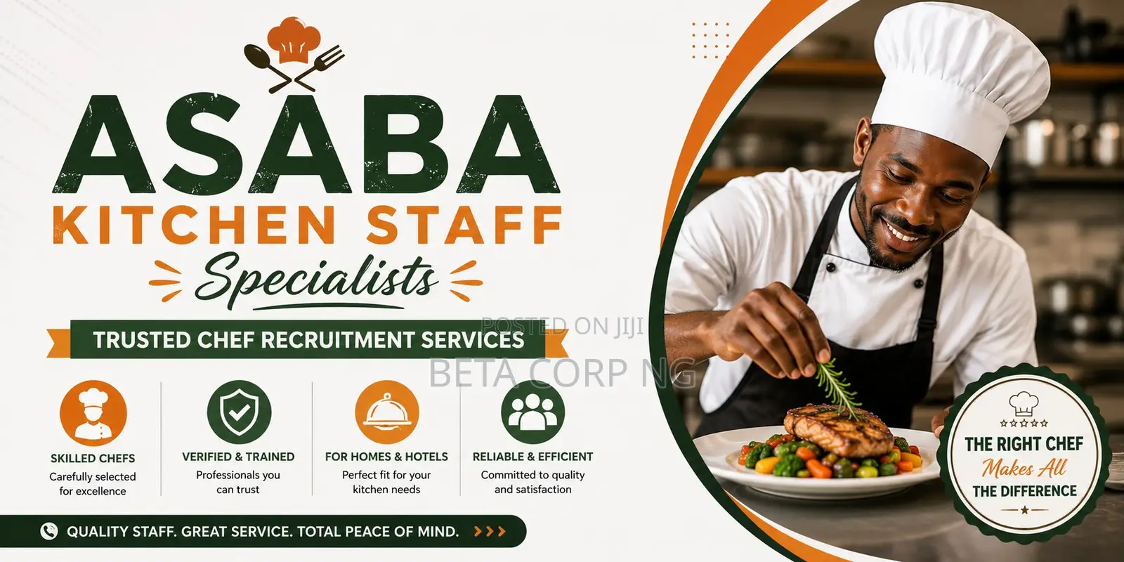 Asaba Kitchen Staff Specialists – Trusted Chef Recruitment Services