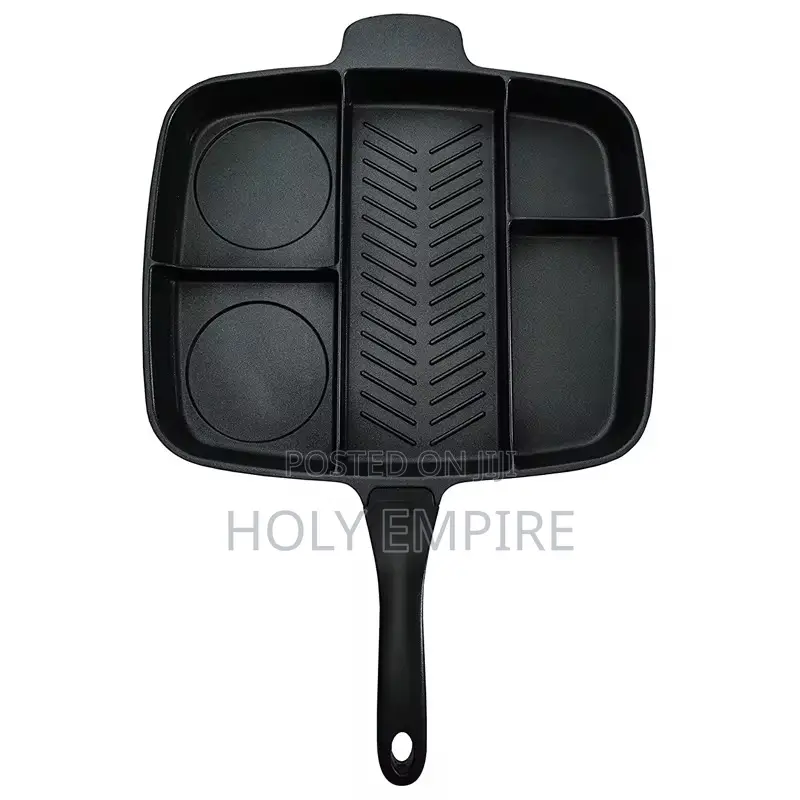 5 in 1 Cast Iron Cookware Pre-Seasoned Cast Iron Frying Pan Grill Pan