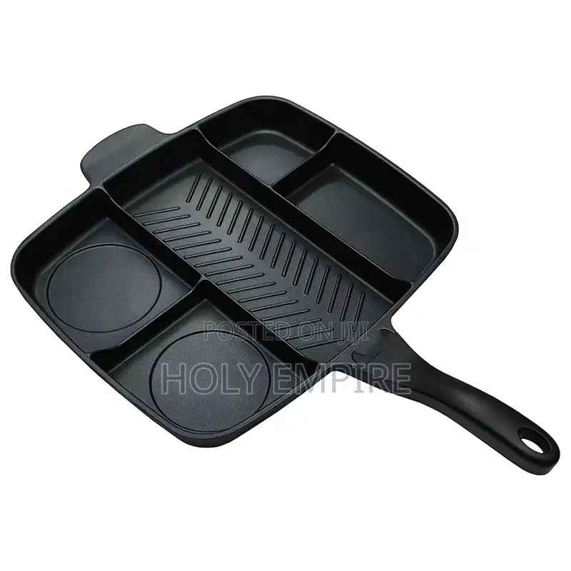 5 in 1 Cast Iron Cookware Pre-Seasoned Cast Iron Frying Pan Grill Pan