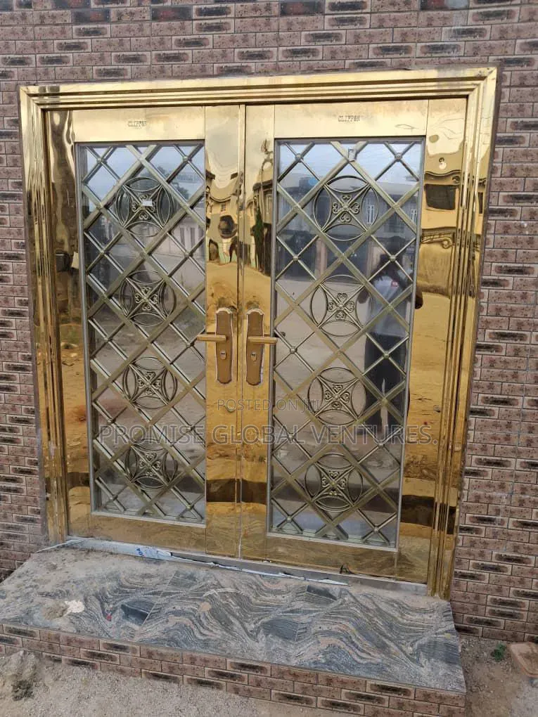 5ft Stainless Gold Steel Door