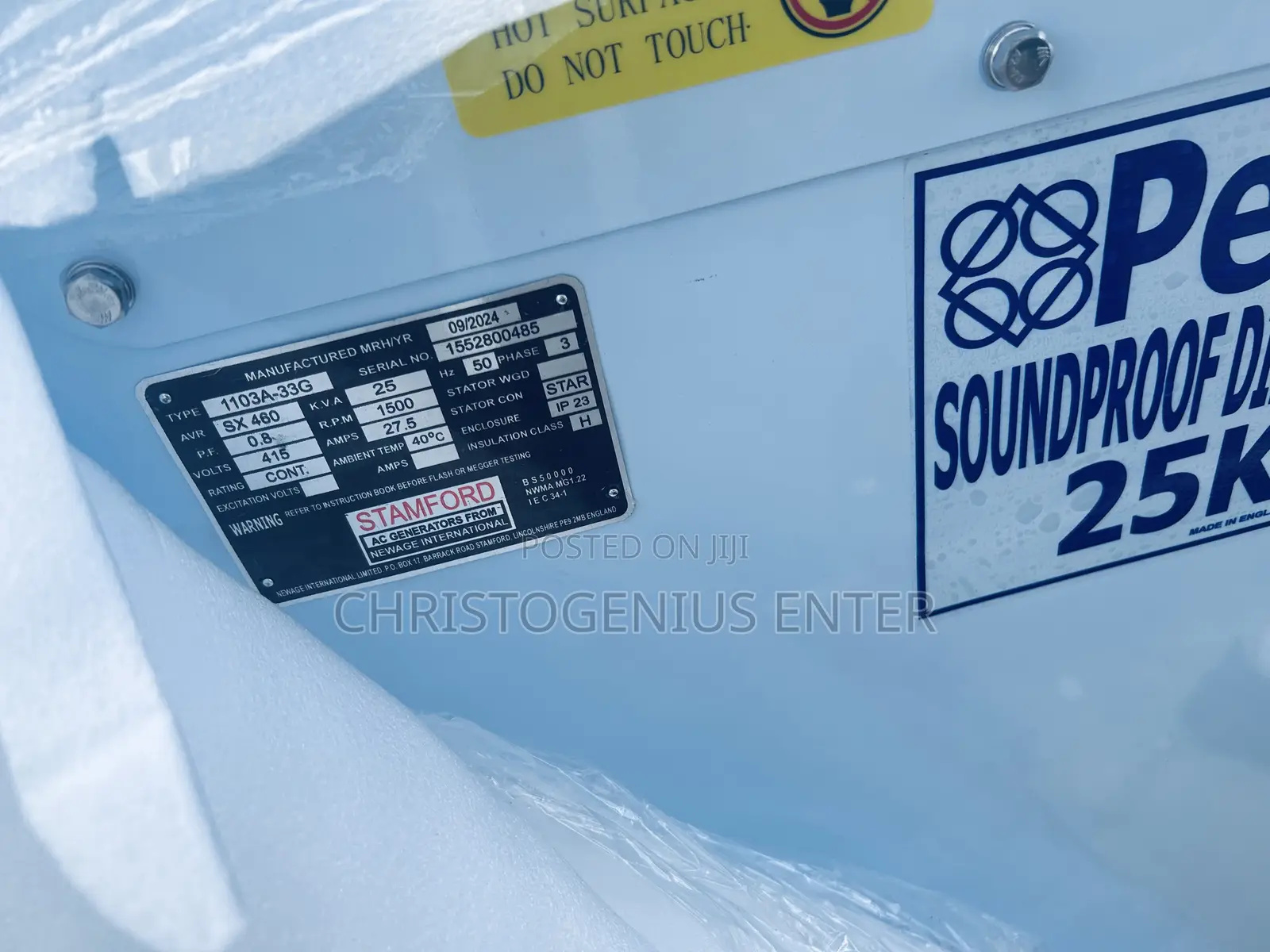 25kva, Perkins Soundproof Generator