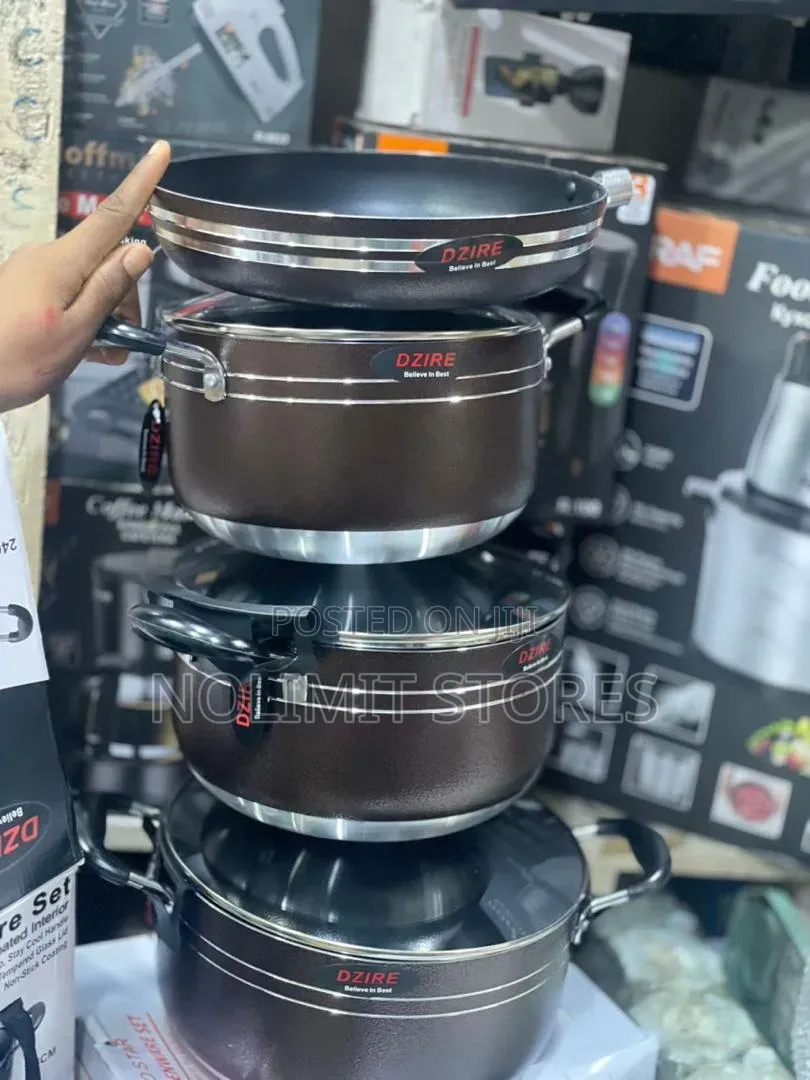 Dzire Non-Stick Pot With Frying Pan - Lager Size