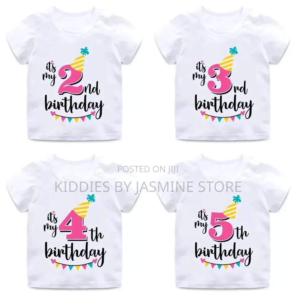 Boy Girls Unisex Birthday Tops