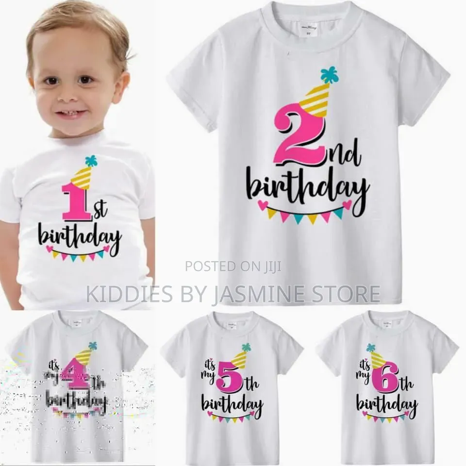 Boy Girls Unisex Birthday Tops