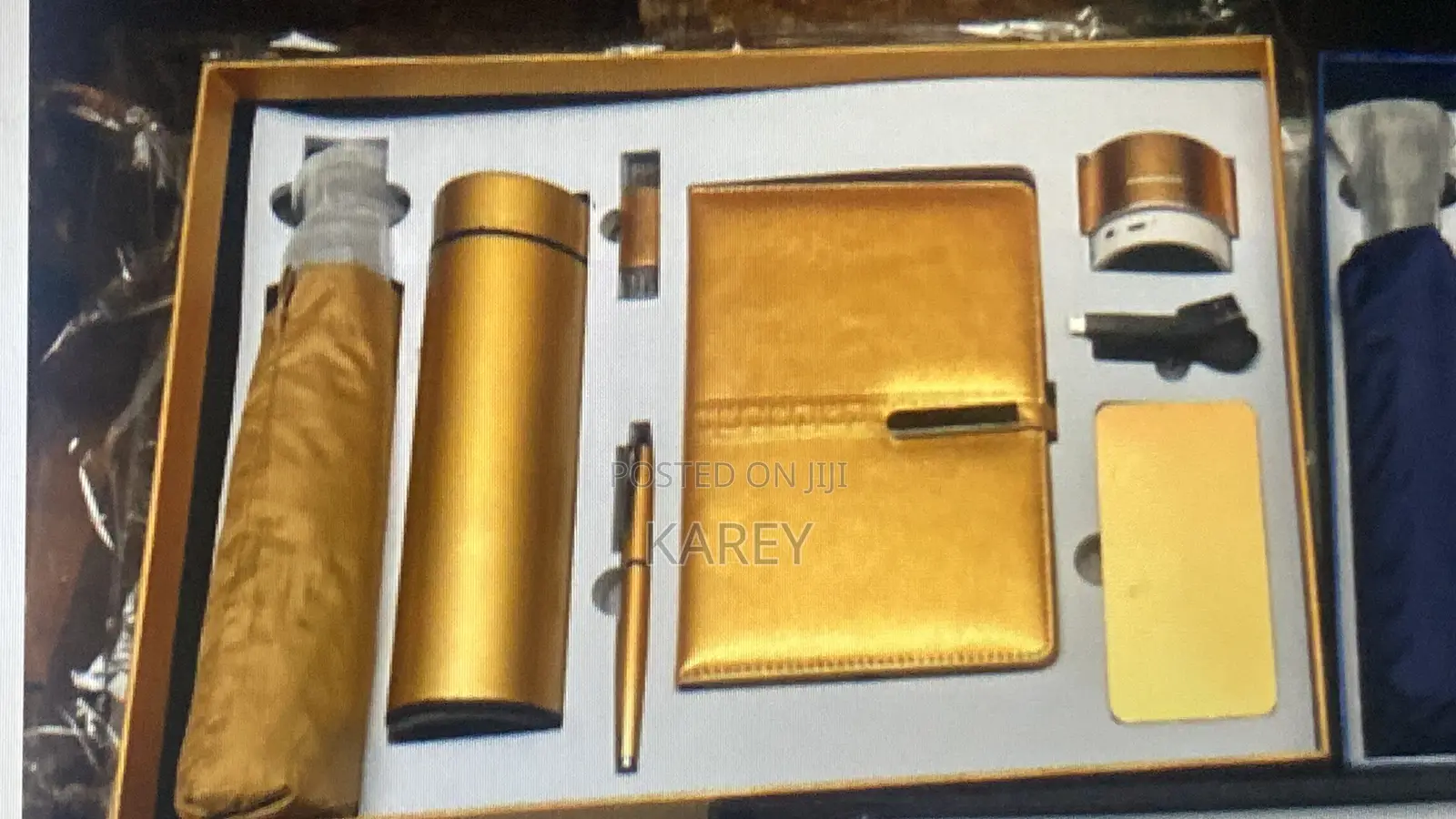 Gift Box Diary With Items;Powerbank,Umbrella,Flask,Notepad,Flash Drive
