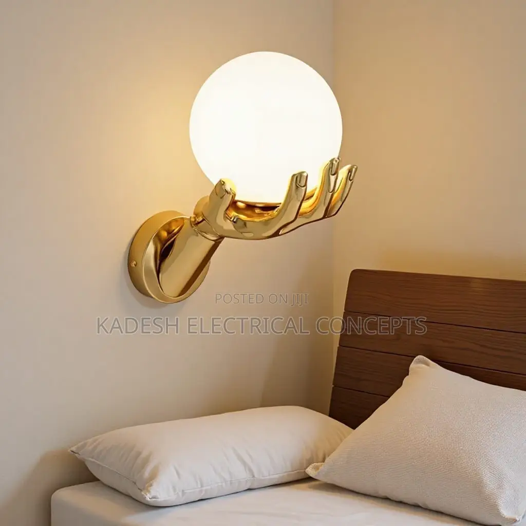 Nordic Creative Postmodern Style Wall Lamps Palm Held Glass Ball
