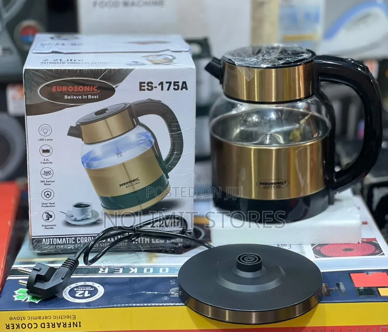 Eurosonic 2.2ltrs Quality Kettle Es-175a