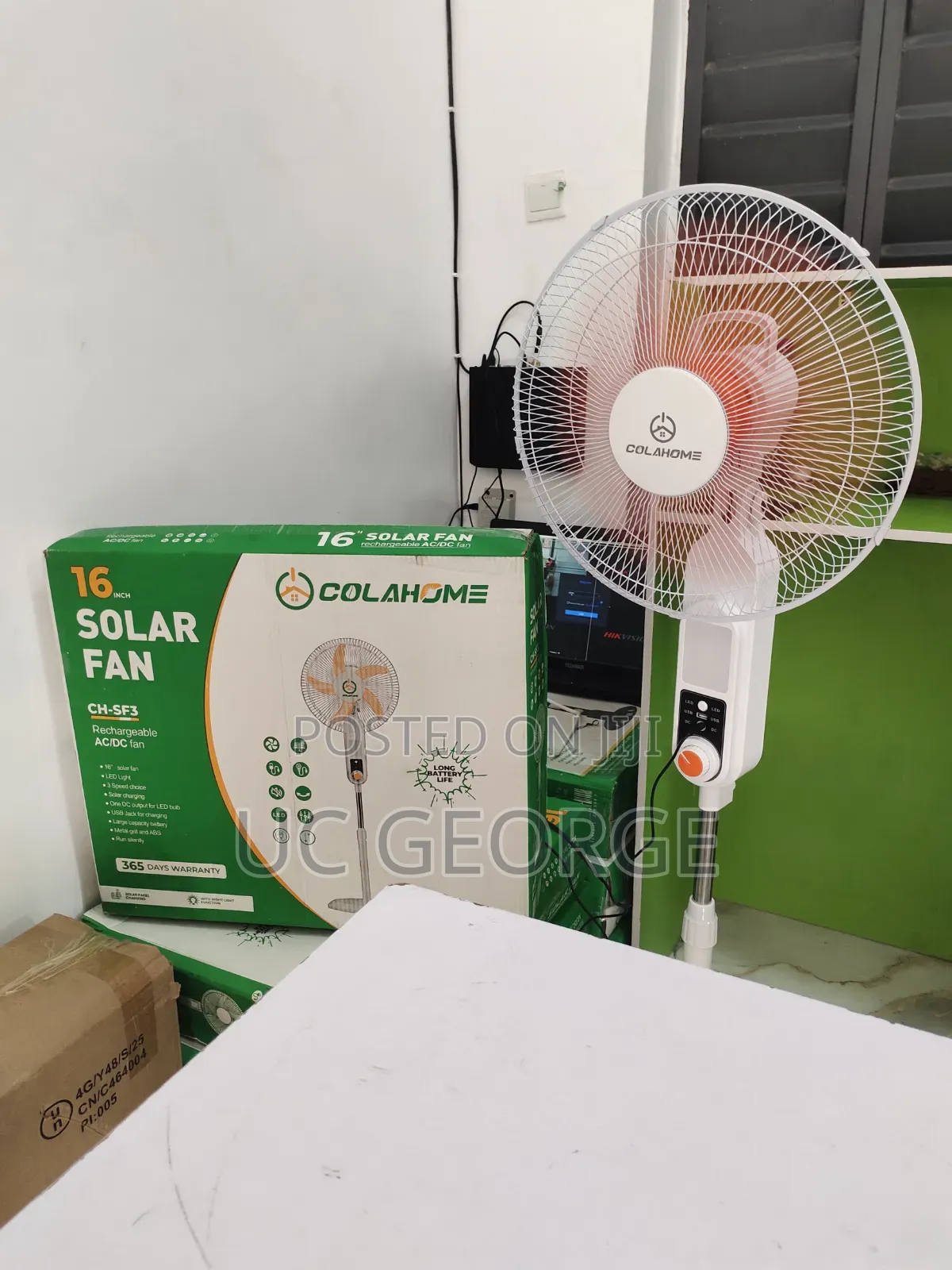 The Colasolar 16-Inch Fan (Colahome) Solar Fan