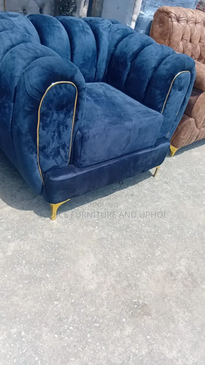 Sofa Set of Chair 7-Seater Blue
