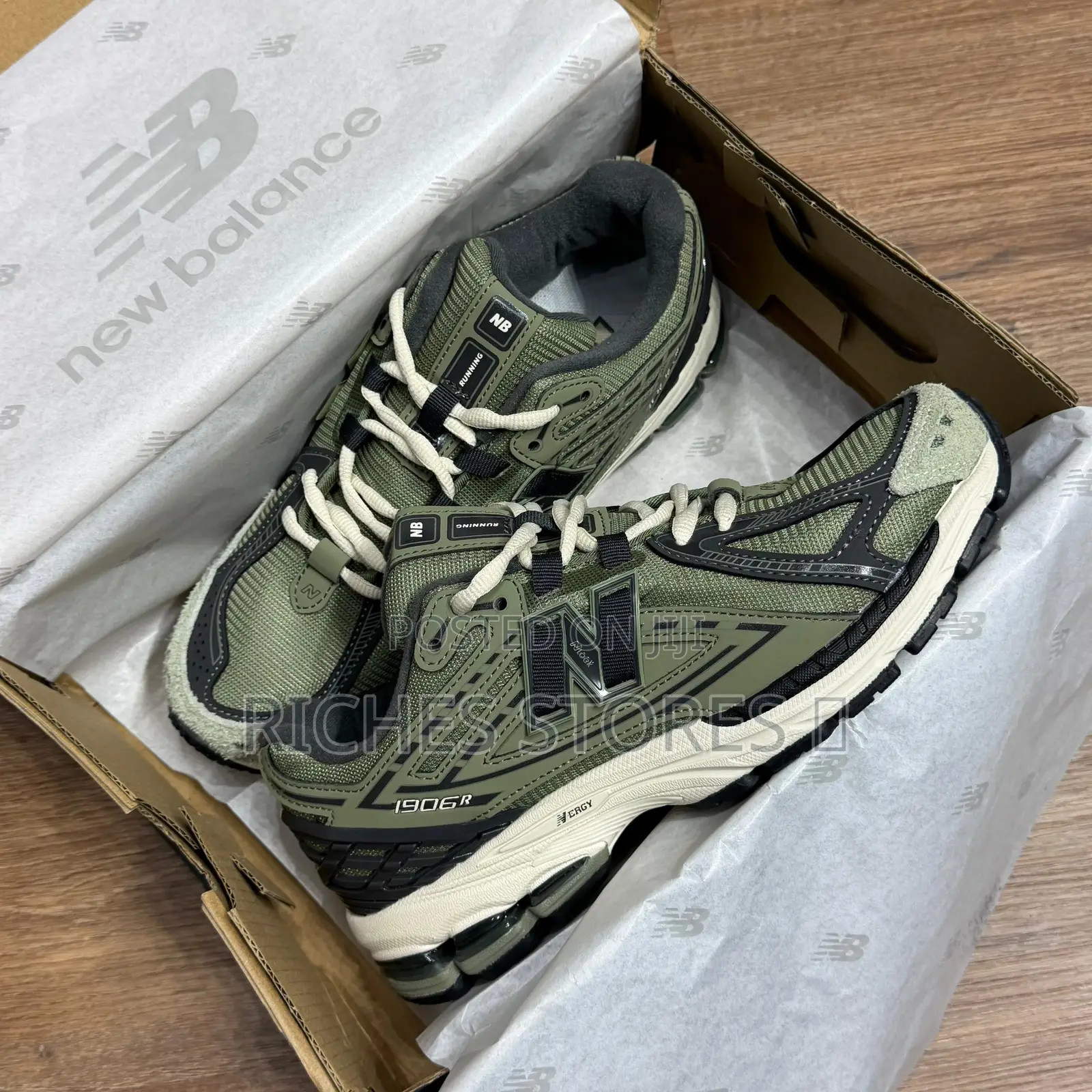 New Balance 1906r Dark Olivine/ Black Cement/ Timberwolf