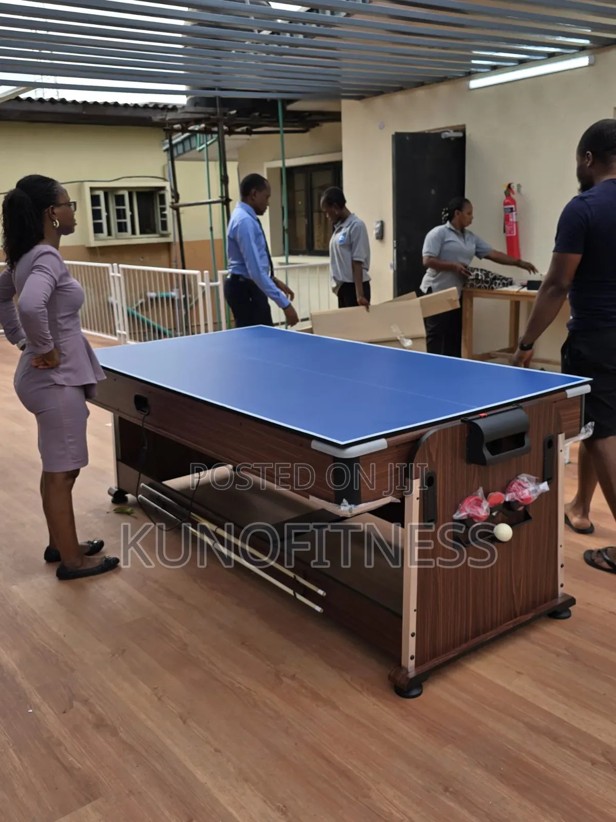 Premium 7ft 4-in-1 Game Table | Pool Billiards Air Hockey Tennis Dinin