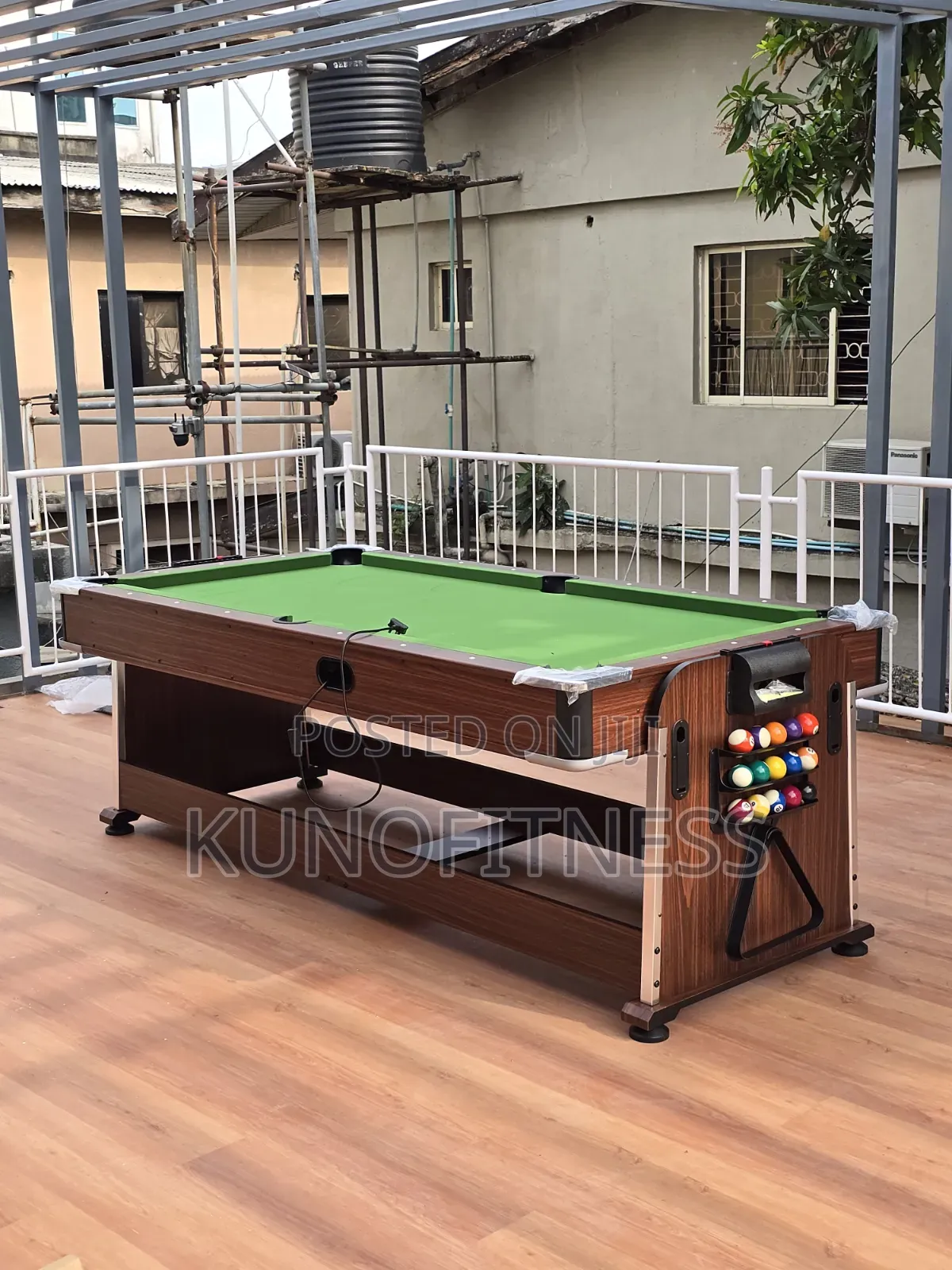 7-Foot 4-in-1 Rotating Multi-Game Table | Billiards Air Hockey Tennis