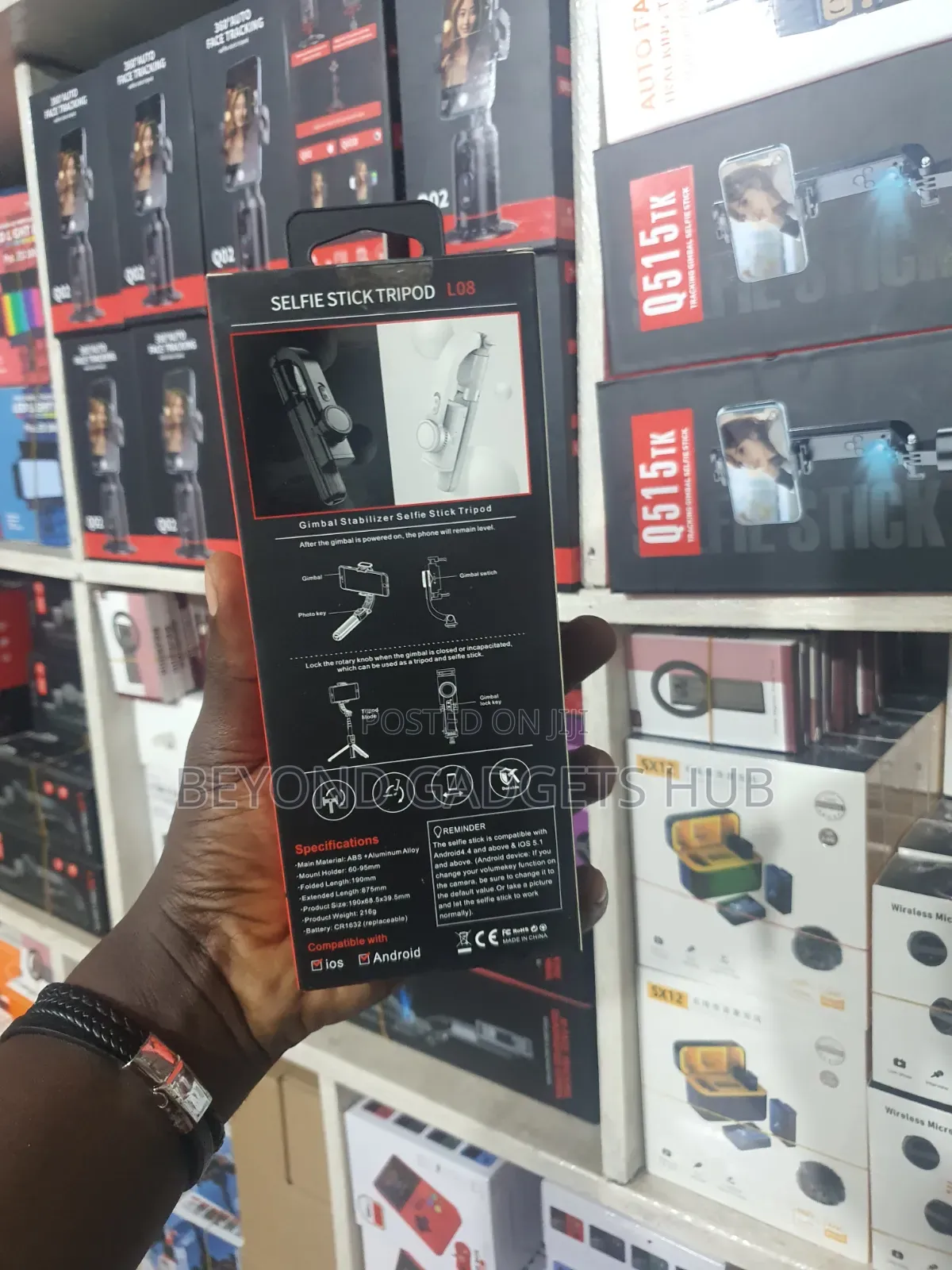The L08 Gimbal Stabilizer Selfie Stick Tripod