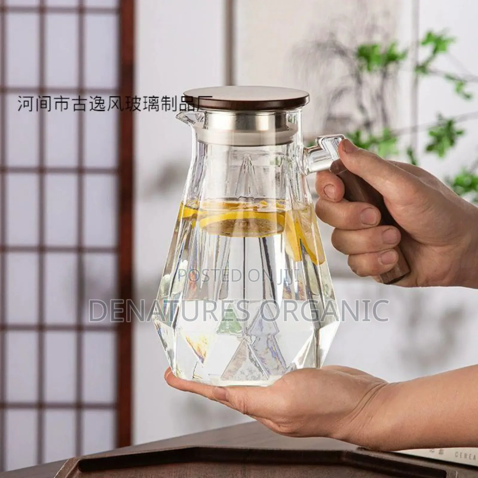 Hexagonal Glass Jug