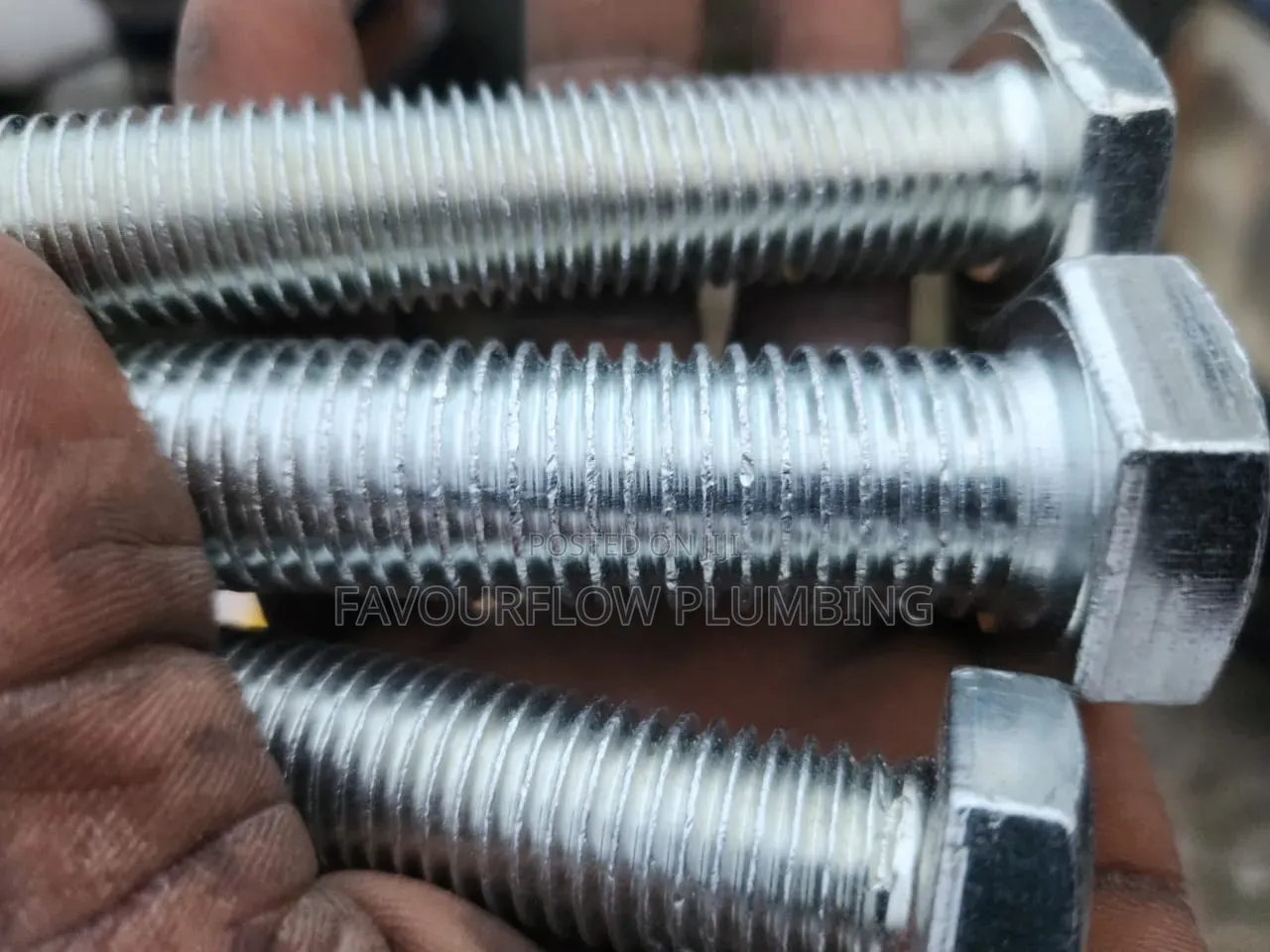 M20 X 70mm Hex Bolts With Matching Nuts Spring Washers