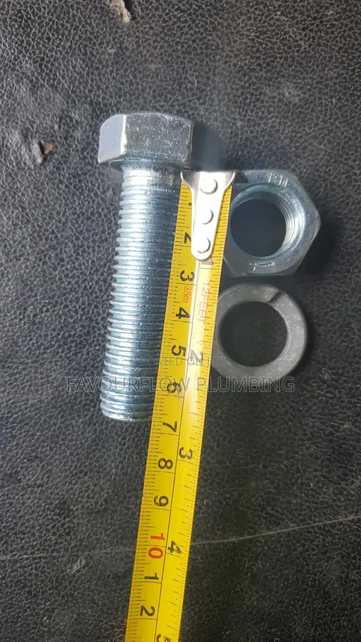M20 X 70mm Hex Bolts With Matching Nuts Spring Washers