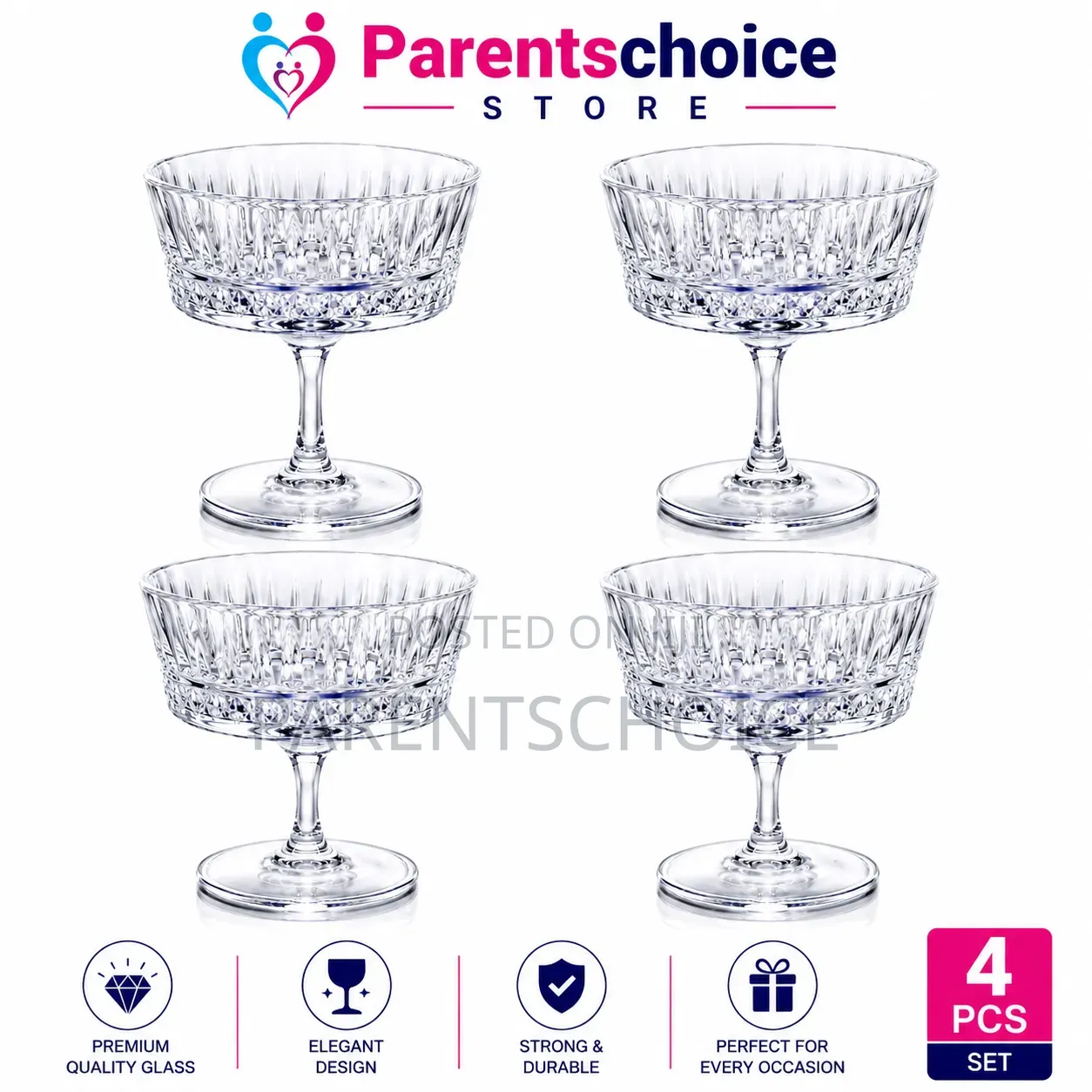 Wine Glass Cups, Goblet, Wide-Mouthed Carved Champagne Glass Mug