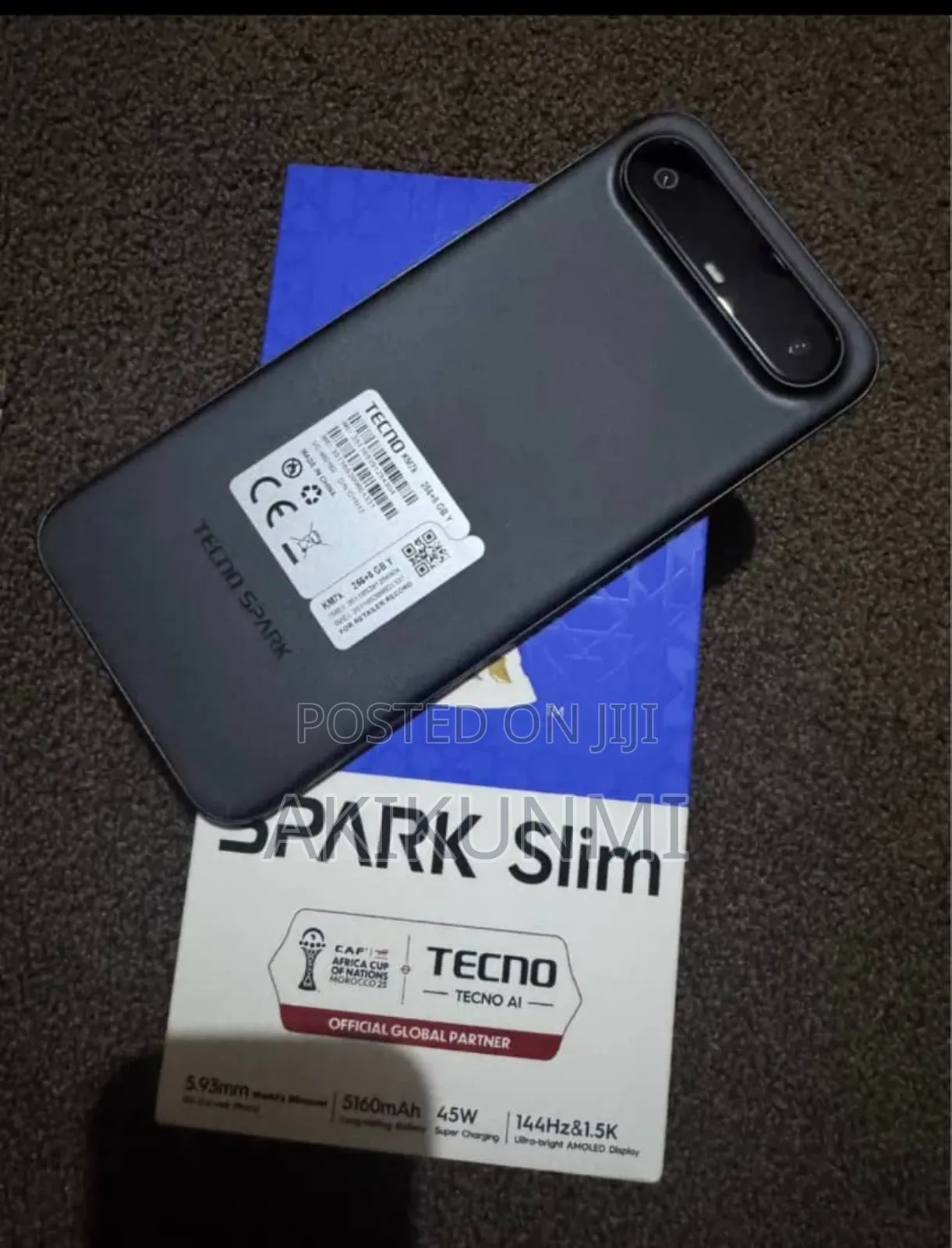 Tecno Spark Slim 256 GB Black