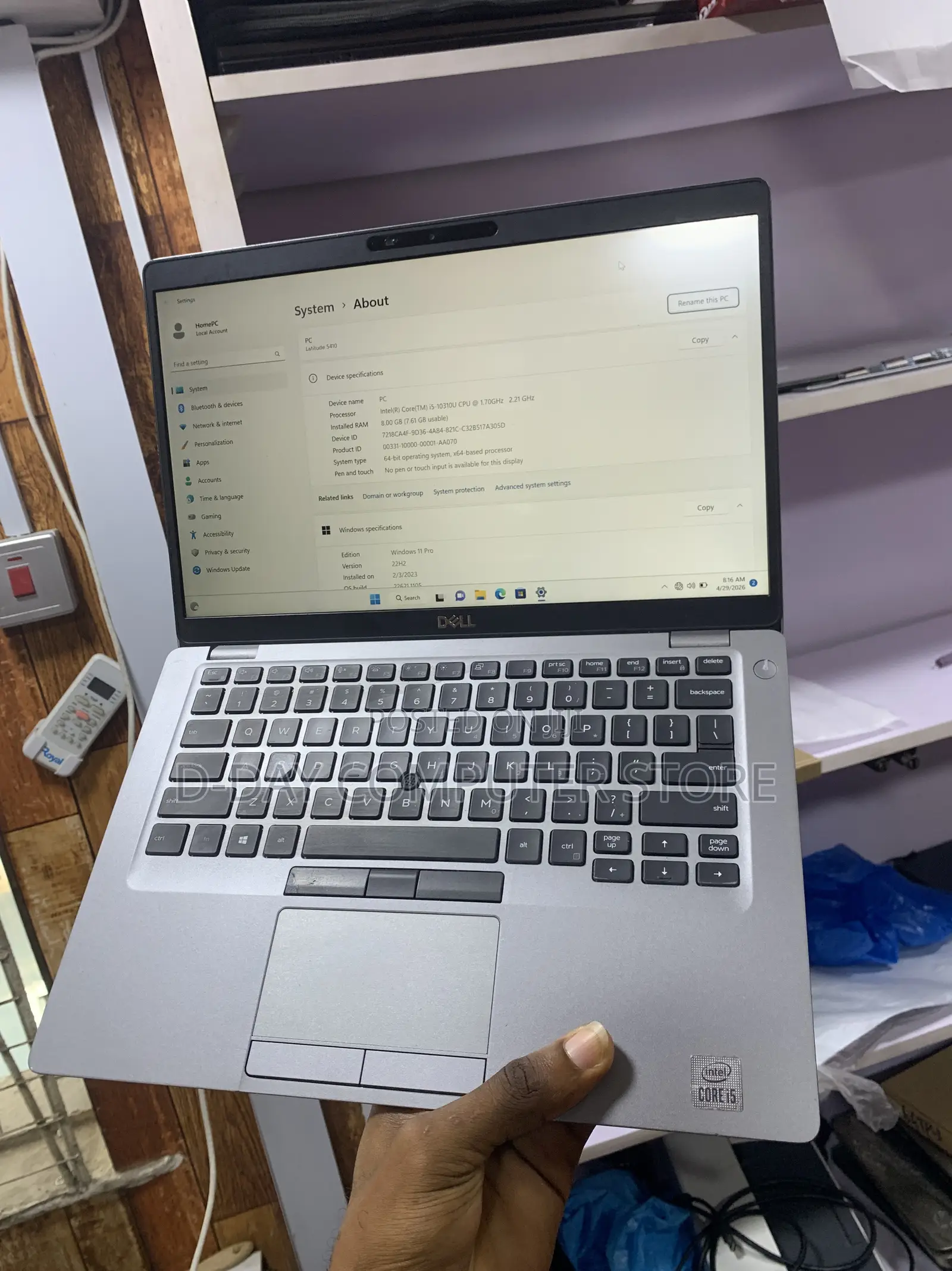 Laptop Dell Latitude 5410 8GB Intel Core i5 SSD 256GB