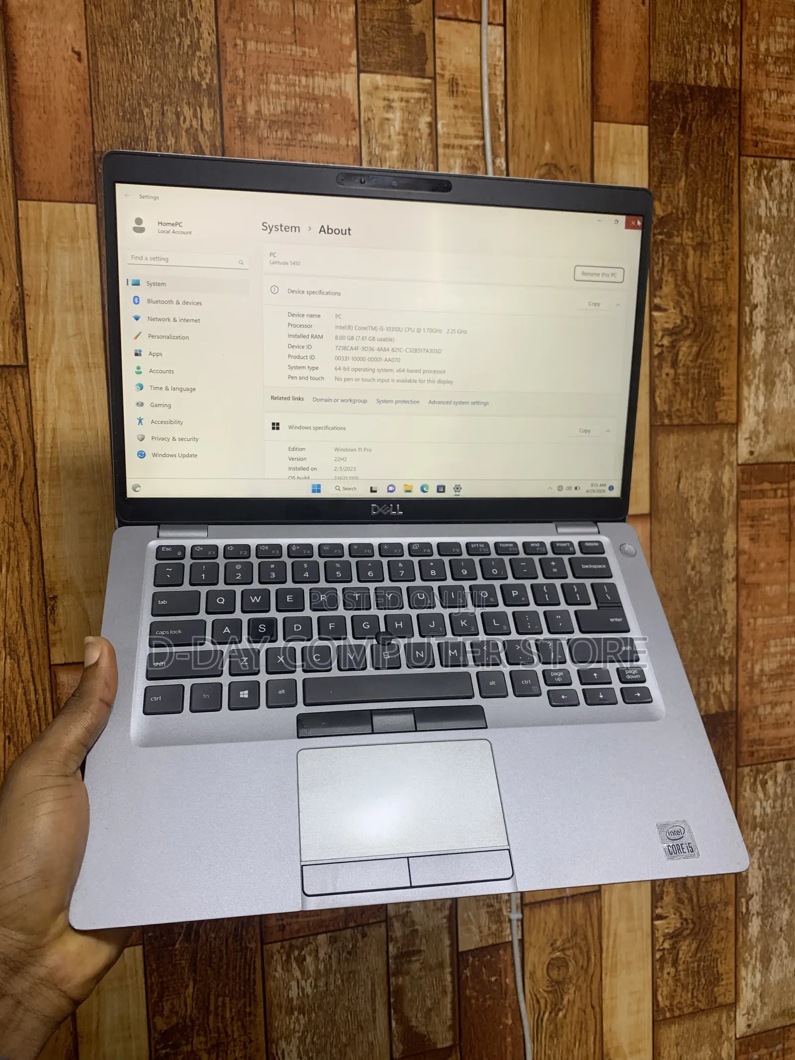 Laptop Dell Latitude 5410 8GB Intel Core i5 SSD 256GB