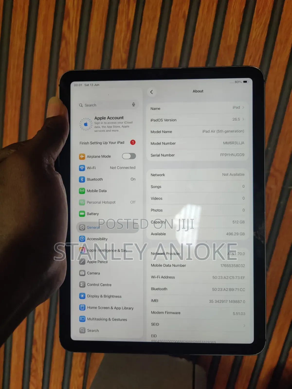 Apple iPad Air (2022) 512 GB Gray