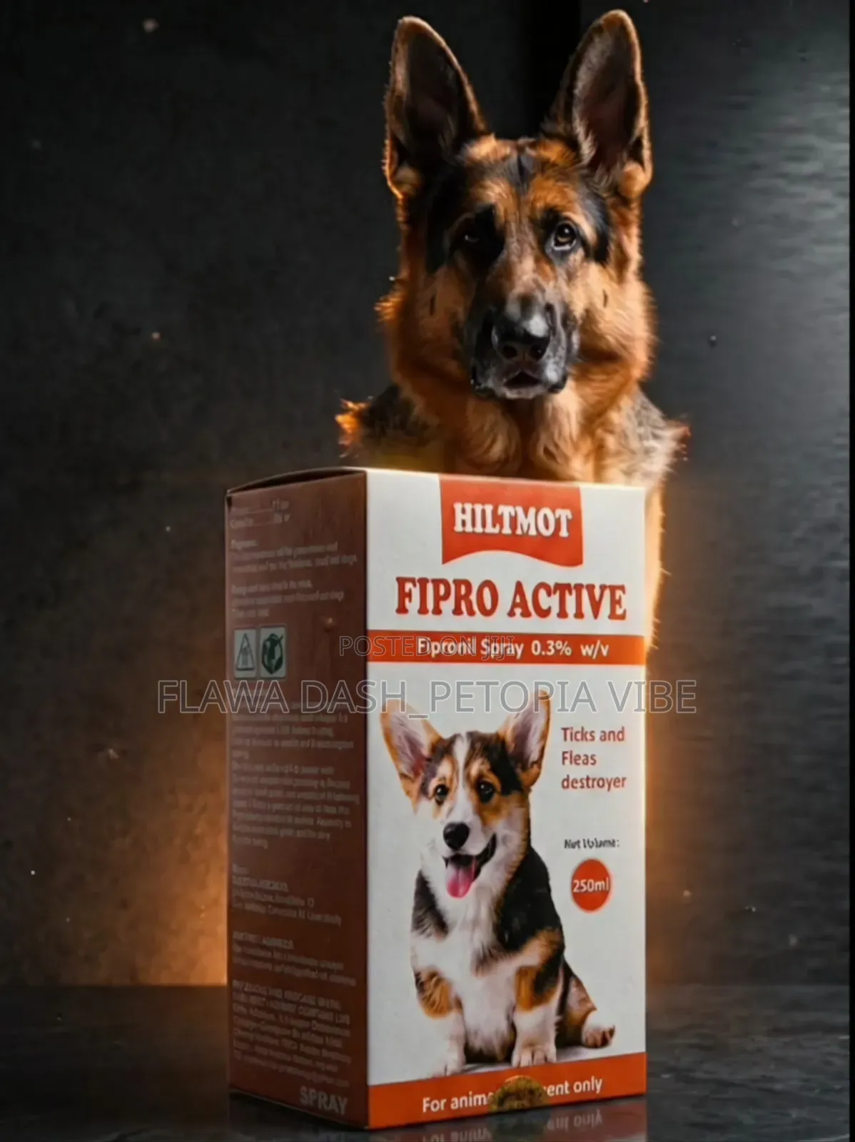 Hiltmot Fipro Active Fipronil Spray Ticks and Fleas for Cats and Dogs