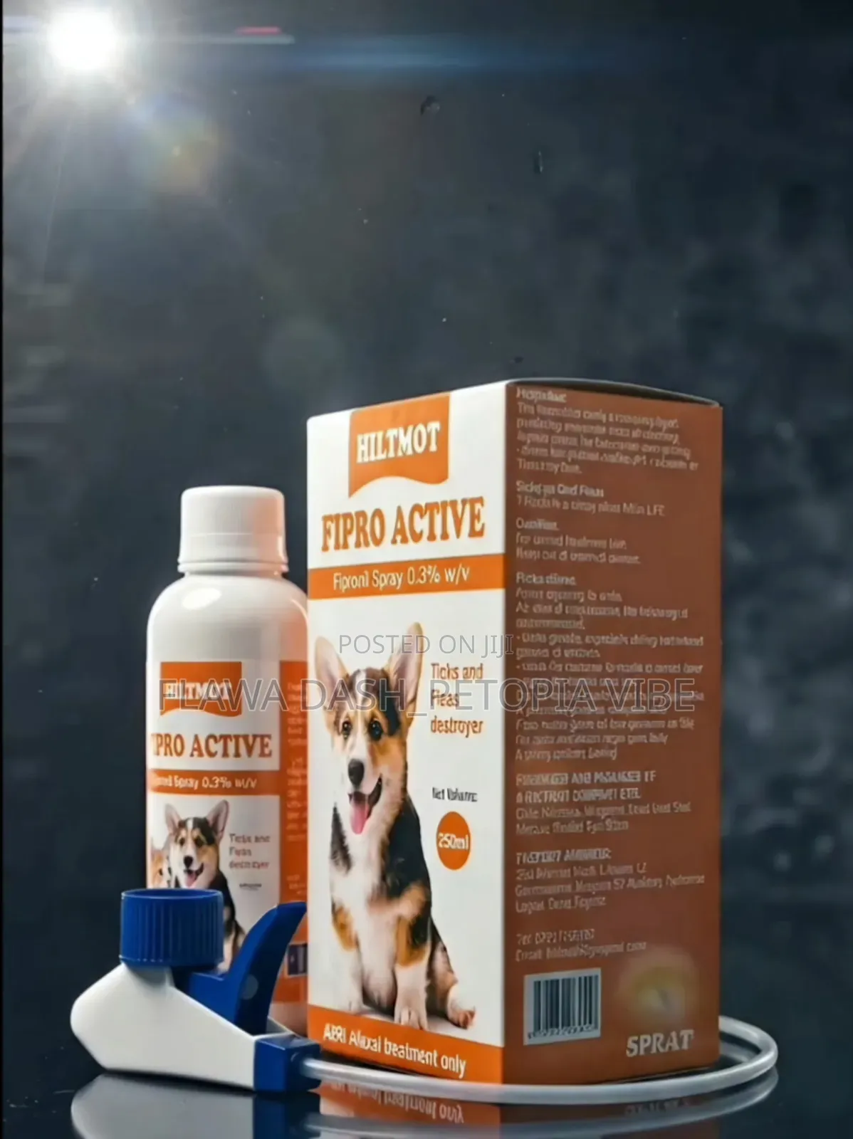 Hiltmot Fipro Active Fipronil Spray Ticks and Fleas for Cats and Dogs