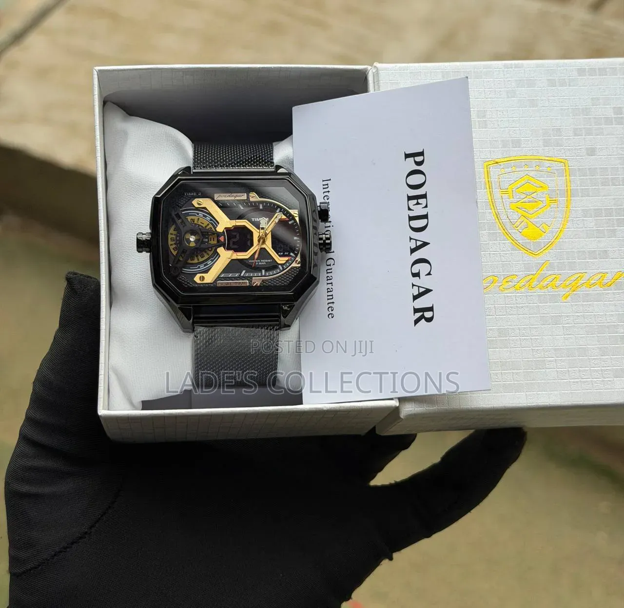 Poedager (Analog+Digital) Face Wristwatch