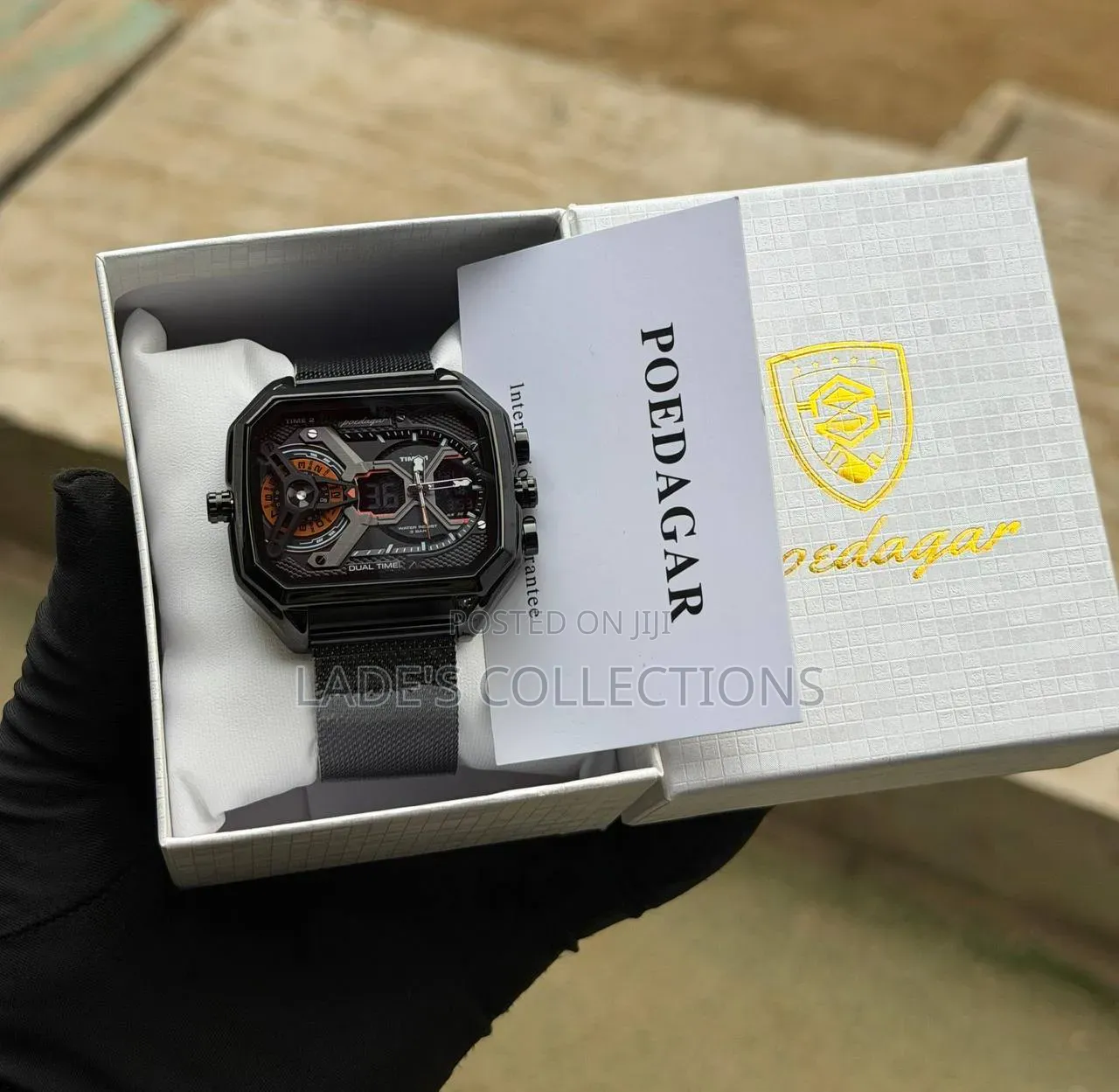 Poedager (Analog+Digital) Face Wristwatch