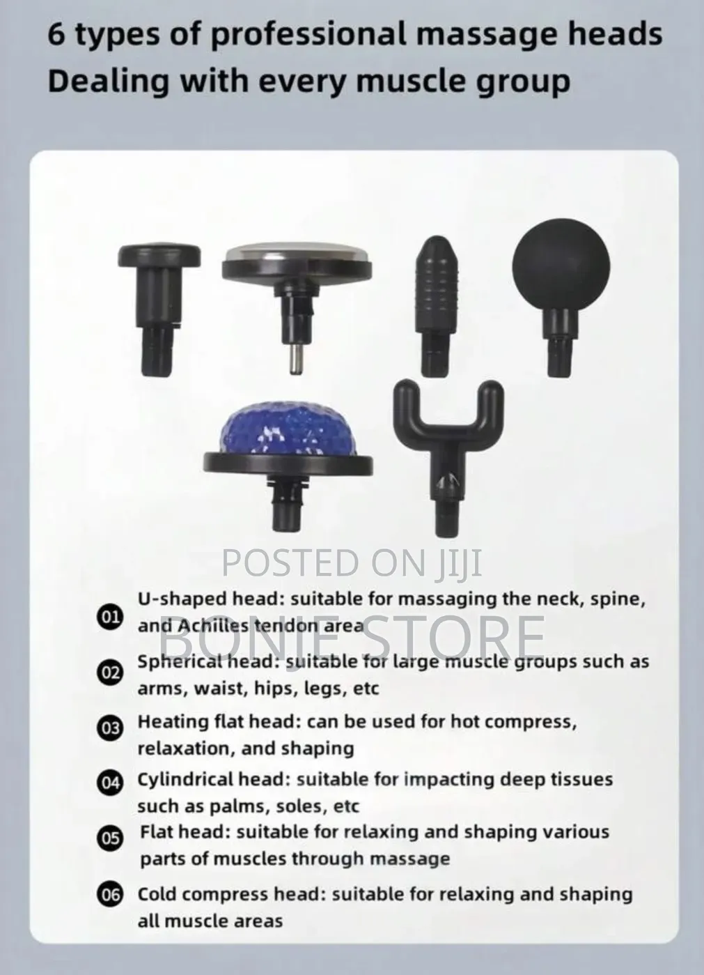 6 Head Blueidea Wireless Massage Gun Cold Compress and Hot Compress