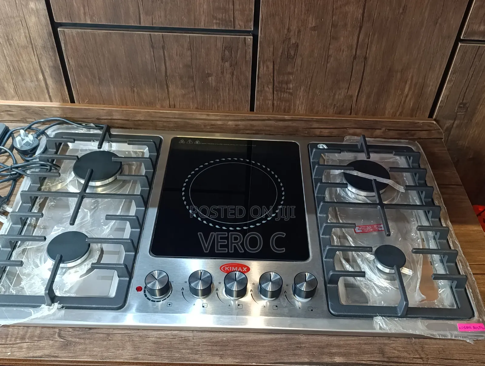 Kimax 4+1 Electric and Gas Auto Ignition Gas Hob.